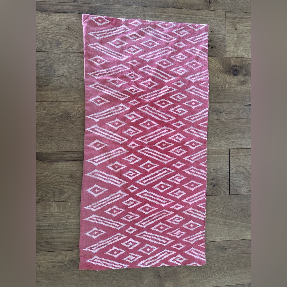 John Robshaw block print lumbar pillow pink